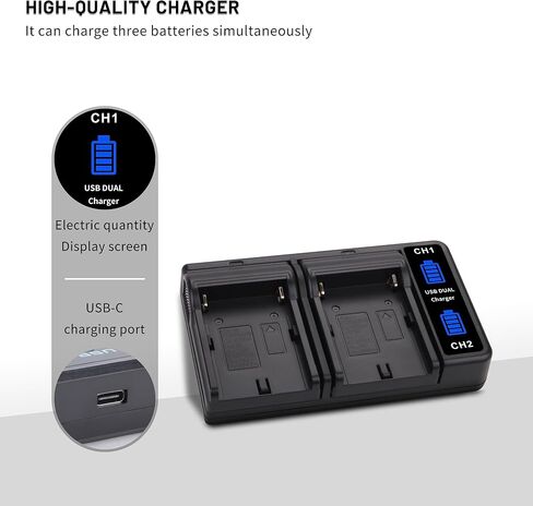 2-Pack NP-FM500H NPFM500H Battery with Charger Compatible with Sony Alpha SLT-A57 A58 A65 A77 A77V A77II A99, DSLR-A350 A450 A500 A550 A700 A850 A900 Alpha A99 II Camera in Kuwait