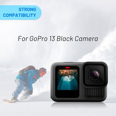 3 عبوات بطارية عالية السعة مع محطة شاحن بطارية ثلاثية القنوات متوافقة مع كاميرا Hero 13 Black Sport Action Camera 8.17Wh 2100mAh in Kuwait