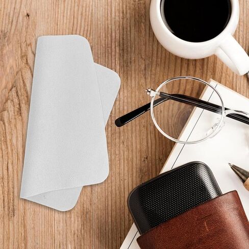 NOLITOY 10pcs Suede Microfiber Cleaning Cloths for Glasses and Phone Screens, Anti-Fog Eyewear and Electronics Lens Wipes, Mystery Gray for Delicate Surfaces and Camera Maintenance in Kuwait