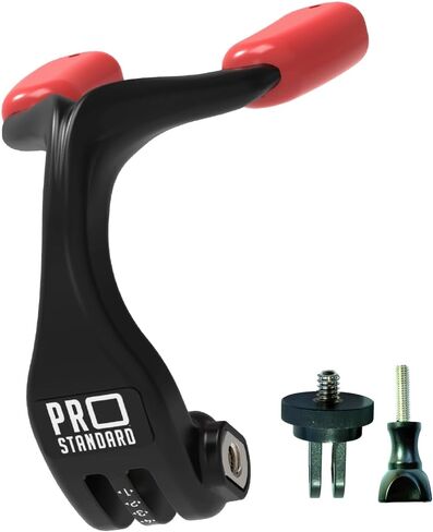 حامل شواية Pro Standard 4.0 - حامل عض قابل للتشكيل بالحرارة - متوافق مع Insta360 وGoPro وDJI وGarmin وجميع كاميرات الحركة (أسود/أحمر) in Kuwait