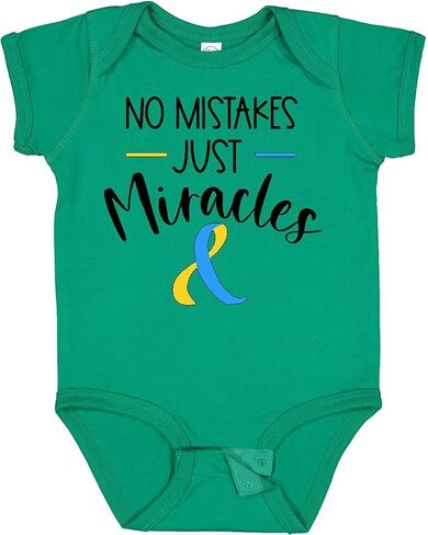 inktastic No Mistakes, Just Miracles Down Syndrome Awareness Baby Bodysuit in Kuwait