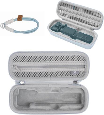 Portable Case for DJI Pocket 4,Premium EVA Hard Shell Pouch with a wrist strap (Blue) in Kuwait