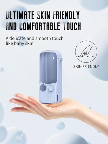 Case for DJI Osmo Pocket 4, FJIASTB Kids-Friendly Soft Silicone Protective Cover, Shockproof, Waterproof (Blue) in Kuwait