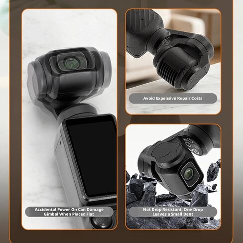 حافظة واقية متوافقة مع DJI Osmo Pocket 4 - واقي Gimbal مدمج مع درع قابل للطي بزاوية 180 درجة، هيكل صلب ABS خفيف الوزن، سهل التركيب، إمكانية الوصول الفوري وحامل شحن سطح المكتب (أسود) in Kuwait