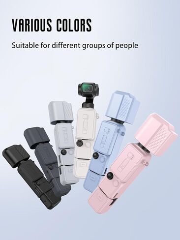 Case for DJI Osmo Pocket 4, FJIASTB Kids-Friendly Soft Silicone Protective Cover, Shockproof, Waterproof (Black) in Kuwait