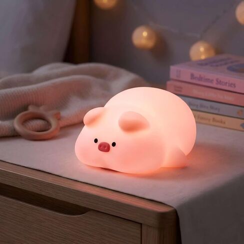 Cute Rubber Duck Night Light for Kids, Squishy Rechargeable Night Light with 3 Brightness Levels & 30 Min Timer, Fun Cute Lamp for Baby Nursery, Children Bedroom Decor (Duck Night Lights) in Saudi Arabia