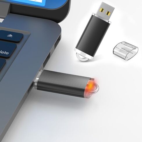 محرك فلاش 8 جيجابايت، 1 حزمة، USB 2.0، محرك فلاش، محرك الإبهام، محرك القفز، سلسلة المفاتيح، عصا الذاكرة - أسود in Kuwait
