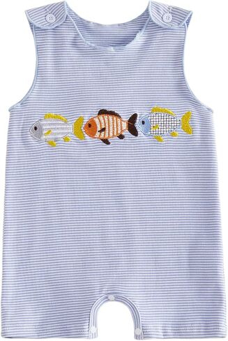 Newborn Infant Baby Boy Summer Outfit Fishing Sleeveless Romper Jumpsuit 3 6 12 18 Months One Piece Clothes in Kuwait