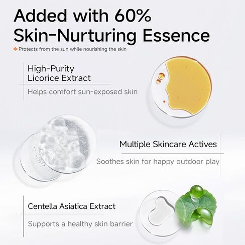 Hi!papa Kids Mineral Sunscreen SPF50، للوجه والبشرة الحساسة، واقي شمسي للأطفال غير نانو أكسيد الزنك مع كينتيللا، بدون قالب أبيض، مقاوم للماء، خالي من العطور، آمن للشعاب المرجانية، 1.94 أونصة in Kuwait
