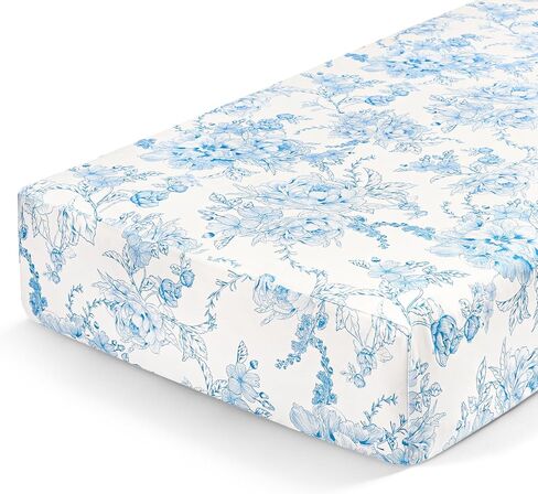 DILIMI Fitted Crib Sheets for Baby Boys and Girls, Ultra-Soft Breathable Baby Crib Sheet Fits Standard Crib and Toddler Mattress, Pink Floral in Kuwait