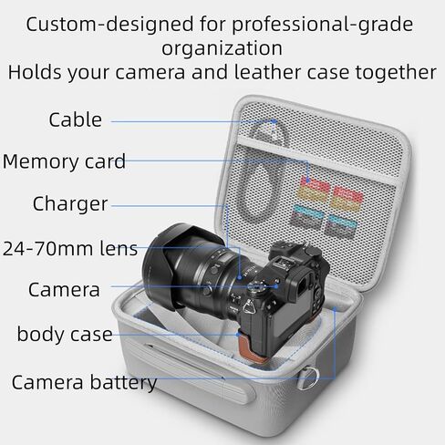 Carrying Case for Nikon Z5/Z6/Z7/Z62/Z72,Hard-Shell Camera Bag with Shoulder Strap in Kuwait