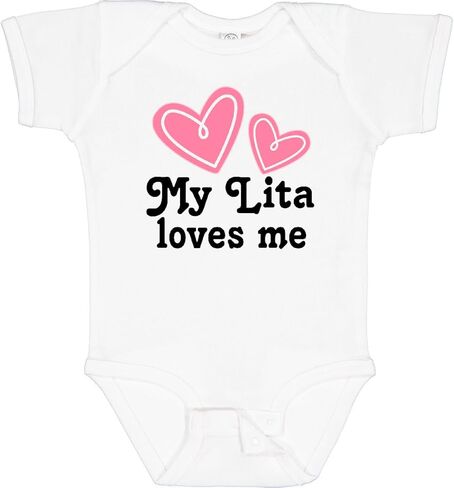 inktastic My Lita Loves Me Girls Grandchild Heart Baby Bodysuit in Saudi Arabia