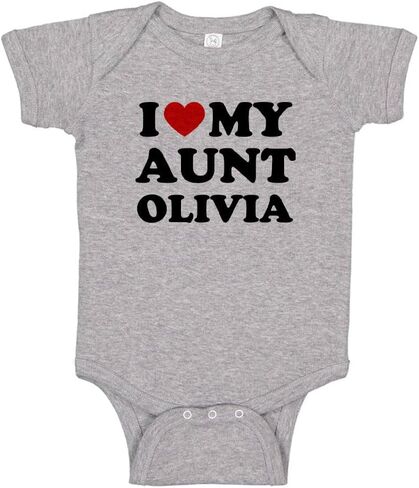 I Love My Aunt Olivia Baby Infant Bodysuit in Kuwait