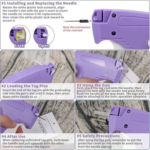 Tagging Gun for Clothing【Not a Stitch Gun】, Retail Hang Tag Gun for Clothes Labeler，Price Tag Attacher Gun Kit with 6 Needles, 1008pcs 2" Barbs Fasteners in Saudi Arabia