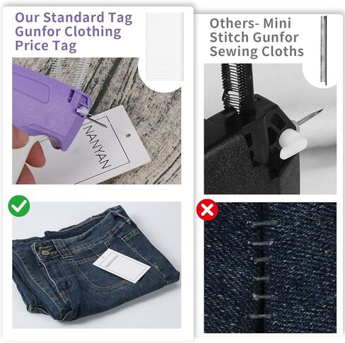 Tagging Gun for Clothing【Not a Stitch Gun】, Retail Hang Tag Gun for Clothes Labeler，Price Tag Attacher Gun Kit with 6 Needles, 1008pcs 2" Barbs Fasteners in Saudi Arabia