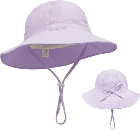 Baby Sun Hat 6-24 Months UPF 50+ Adjustable Toddler Cap for Outdoor Play Lightweight Breathable Beach Hat for Boys Girls in Kuwait
