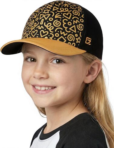 GADIEMKENSD Kaleidoscope Pattern Baseball Cap, Color Blocking, UV Protection, Breathable, for Boys and Girls in Kuwait