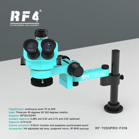 Stereo Trinocular Microscope 360 ° Rotation Articulating Arm Stands Phone Soldering PCB Repair 4K C39 Thermal Imager Camera(7050PR0-F019-C39 Thermal Imager) in Kuwait