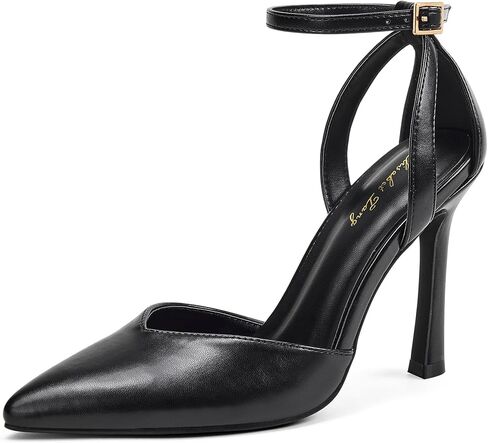 Elisabet Tang Women's Elegant 3.9 IN/10 CM Pumps Sexy Closed Toe Stilettos Classic Pointed Toe Heels Adjustable Ankle Strap Daily Date Work Shoes in Saudi Arabia