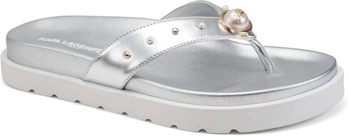 KARL LAGERFELD Womens Hayze Flip Flop مزين باللؤلؤ in Kuwait