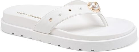 KARL LAGERFELD womens Hayze Flip Flop With Pearl Embellishments in Saudi Arabia