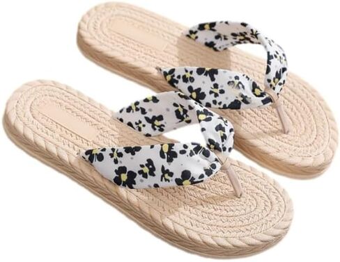 Women's Summer Slippers Flip Flops Beach Sandals Non-Slip Casual Flat Indoor House Shoes in Kuwait