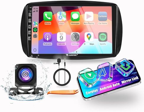 4G+64G CarPlay Android Auto Navigation Stereo GPS Radio Reverse Camera Display 9 "IPS Touchscreen Headunit Tablet Pad Media Player for Benz Smart Fortwo 453 2015-2020، إذا كان ذلك ممكنًا، رباعي النواة in Saudi Arabia