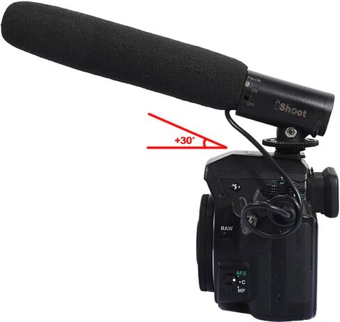 DC/DV Dedicated Microphone MIC with 3.5mm Audio Plug for Digital Camera DSLR& Video Camcorder- ±30 ° Tilt Angle Adjustable in Kuwait
