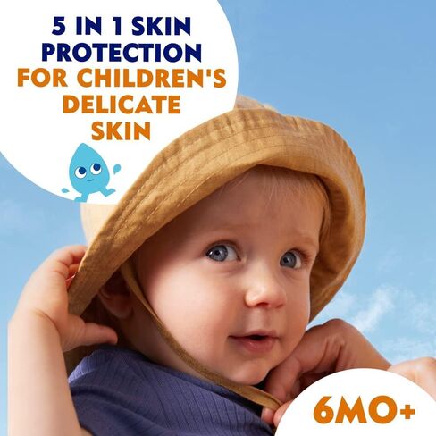 Sun Babies & Kids Protect & sensitive Sun Spray Spf50+ very High 200ml | Immediate UVA/UVB protection | Sunscreen Spray Against Sun Exposure in Kuwait