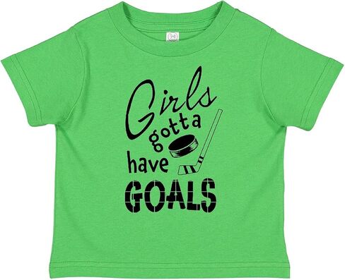 inktastic Girls Gotta Have Goals- Hockey Player Toddler T-Shirt in Kuwait