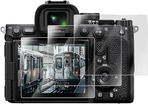 واقي شاشة لكاميرا Sony Alpha A7V A7V A7RV 7RV A7RV A7M5 من الزجاج المقسى 0.3 مم 9H غطاء زجاجي مقوى مقاوم للخدش وبصمات الأصابع ومضاد للفقاعات [3 عبوات] in Kuwait
