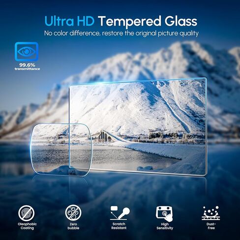 واقي شاشة من الزجاج المقوى مكون من 6 قطع من STARTRC PHOTO لجيب DJI Osmo 4/3، عدسة 3 قطع و3 قطع فيلم عرض LCD مع صلابة 9H، مضاد للخدش، خالي من الفقاعات، حساس للمس in Kuwait