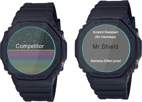 واقي شاشة Mr.Shield متوافق مع Casio G-shock GA-B2100 / Casio G-shock GA-2100 [زجاج مقسى] [3 عبوات] [زجاج ياباني بصلابة 9H] in Kuwait