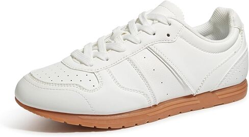 LUCKY STEP Women's Casual Fashion Sneakers Trendy Stylish Classic Retro Lace up Low Profile Footwear Walking Shoes in Kuwait