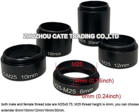 1 قطعة M25 المجهر الهدف عدسة تمديد حلقة M25 X 0.75 إلى M25 بارفوكال طول موسع محول للميكروسكوبيو (1 قطعة M25-M25 6 مللي متر) in Kuwait