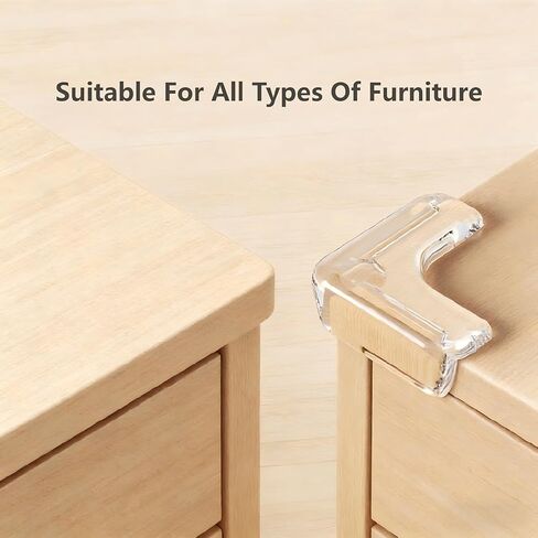10Pack Corner Protectors, Clear Proof Corner Guards & Furniture Edge Bumpers, Transparent Safety Guards for Furniture, Table Edge Bumpers L-Shaped in Kuwait