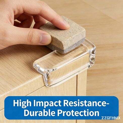 10Pack Corner Protectors, Clear Proof Corner Guards & Furniture Edge Bumpers, Transparent Safety Guards for Furniture, Table Edge Bumpers L-Shaped in Kuwait