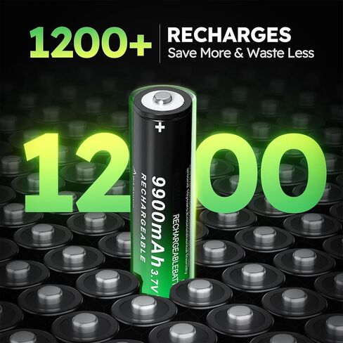 3.7V Rechargeable Battery 9900mAh Upgrade Capacity Rechargeable Battery for Clock, Camera, Doorbells （20 Pack） in Kuwait