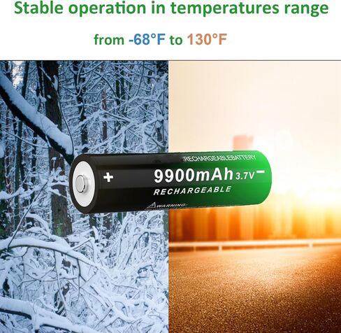 3.7V Rechargeable Battery 9900mAh Upgrade Capacity Rechargeable Battery for Clock, Camera, Doorbells （20 Pack） in Kuwait