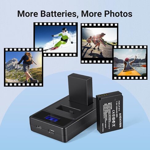 2-Pack of LP-E12 Premium Batteries and USB Dual Battery Charger for Canon EOS-M, EOS M2, EOS M10, EOS M50, EOS M50 Mark II, EOS M100, EOS M200, SX70 HS, Rebel SL1 Digital Cameras. in Kuwait
