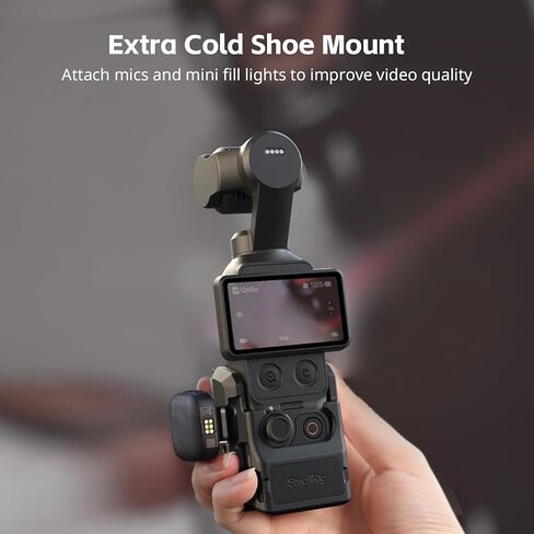 SmallRig Pocket 4/3 Aluminum Protective Cage, Expansion Adapter Accessories for DJI Osmo Pocket 4/3, with 1/4"-20 Locating Holes, Cold Shoe Mount, Magnetic Quick Release Interfaces - 6002 in Kuwait
