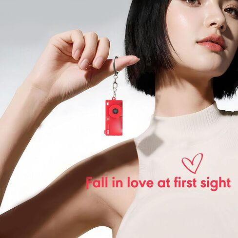 Dpofirs Keychain Digital Camera, Mini Portable Camera, 2K Video Recording, for Beginners Teens and Adults, 1.47inch Screen, 128G Expandable (Red) in Kuwait