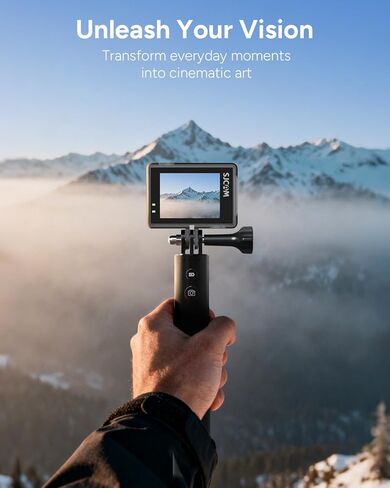 SJCAM SJ6 Ultra Action Camera 4K,20MP 166°FOV Voice Control Stabilization Waterproof Camera, Touch Screen 5G WiFi,Underwater 98FT, Support External Microphone Remote Watch Vlog Camera in Kuwait