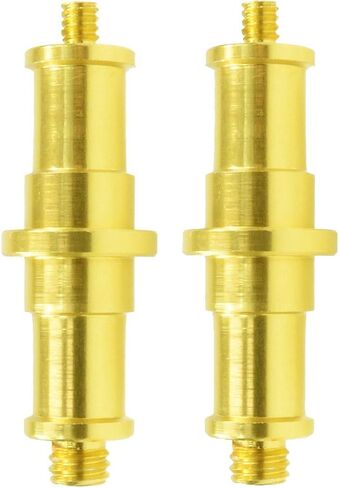 Foto&Tech 2 Pieces 1/4" Male to 3/8" Male Threaded Screw Adapter Spigot Stud Flash Light Stand Connector for Camera Flash Holder/Studio Light Stand/Ball Head/Wireless Flash Receiver/Trigger in Kuwait