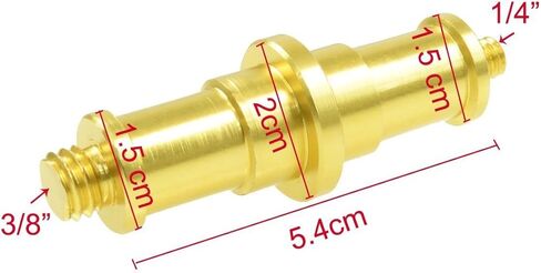 Foto&Tech 2 Pieces 1/4" Male to 3/8" Male Threaded Screw Adapter Spigot Stud Flash Light Stand Connector for Camera Flash Holder/Studio Light Stand/Ball Head/Wireless Flash Receiver/Trigger in Kuwait
