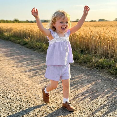 Fanvereka Toddler Infant Baby Girls Summer Outfits 6 12 18 24 Months 2 3 4 T Girls Lace Vest Tops 2Pcs Shorts Set in Saudi Arabia