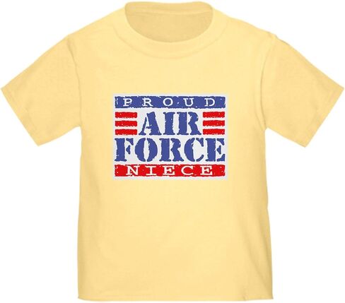 CafePress Proud Air Force Niece Toddler T Shirt Cute Toddler Graphic Tee, 100% Cotton in Kuwait