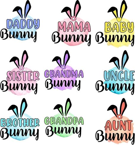 قميص أرنب عيد الفصح، تي شيرت عائلي متطابق من Mama Daddy Bunny، زي مخصص لعيد الفصح للأطفال الصغار والرضع والبنات في عيد الفصح (تصميم 1) in Kuwait