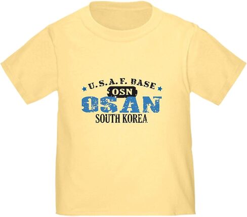 تي شيرت CafePress Osan Air Force Base للأطفال الصغار، تي شيرت لطيف برسومات للأطفال الصغار، 100% قطن in Kuwait