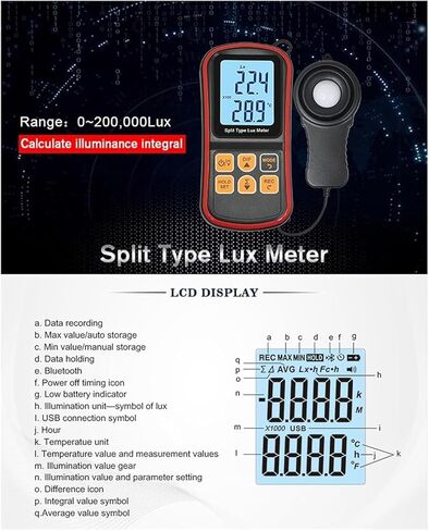 GM1030 Split Type Illuminometer Light Brightness Detection Environmental Brightness Test in Kuwait